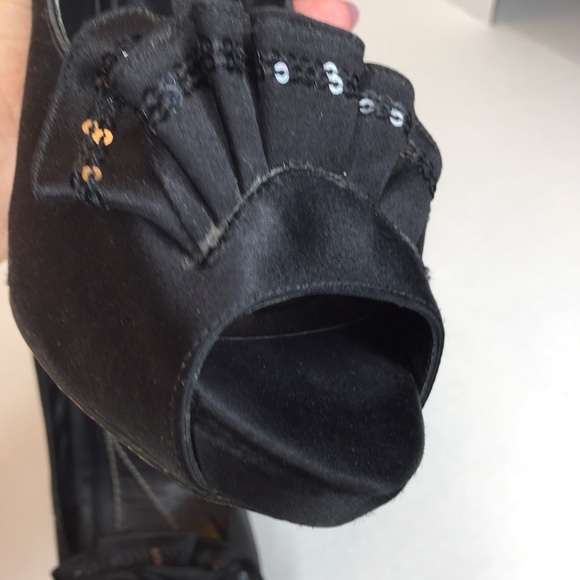 Kate Spade Satin Heels With Sequined Ruffles - Picture 3 of 8